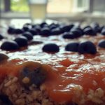 Cheesecake al succo di albicocca e mirtilli