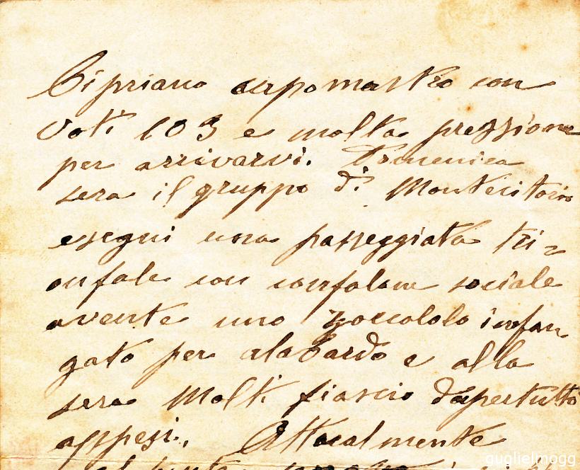 1910/07/20, lettera da San Mauro - Festeggiamenti per I risultati elettorali del Gruppo Montecitorio con il simbolo degli zoccoli infangati 1910/07/20, lettera da San Mauro - Festeggiamenti per I risultati elettorali del Gruppo Montecitorio con il simbolo degli zoccoli infangati